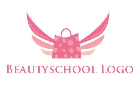 shopping bag with wings logo