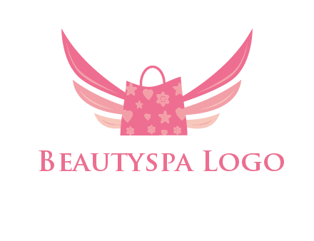 shopping bag with wings logo