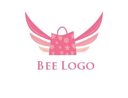 shopping bag with wings logo