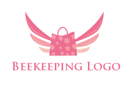 shopping bag with wings logo