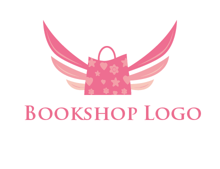 shopping bag with wings logo