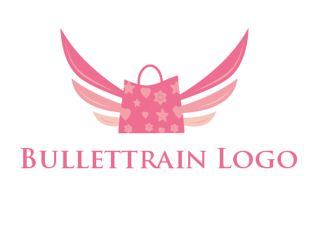 shopping bag with wings logo