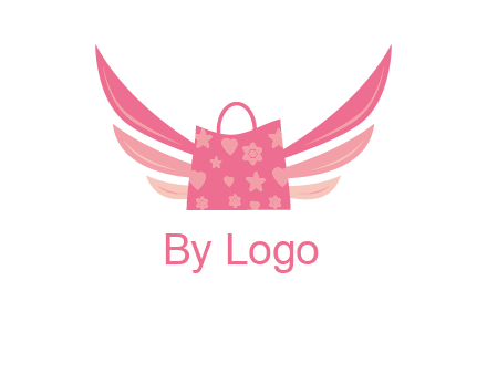 shopping bag with wings logo
