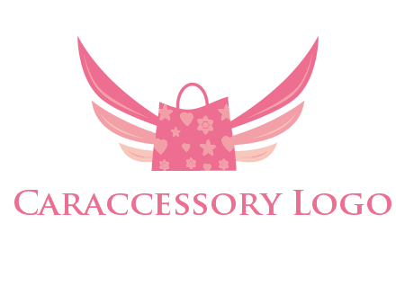 shopping bag with wings logo