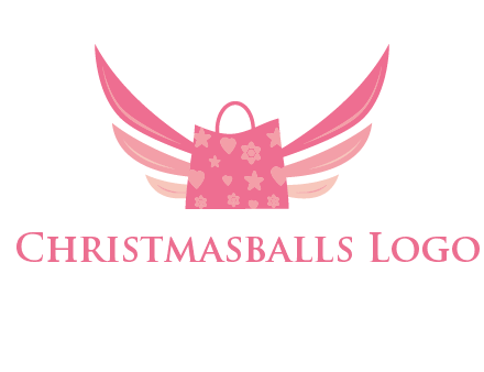 shopping bag with wings logo