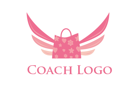 shopping bag with wings logo