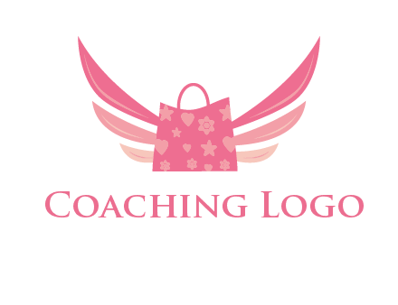 shopping bag with wings logo