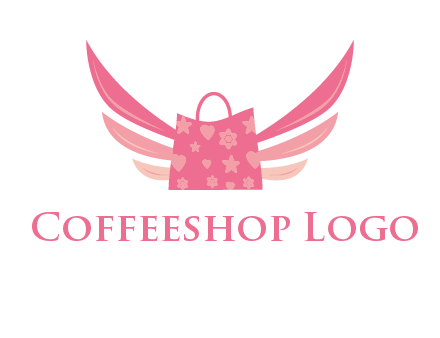 shopping bag with wings logo