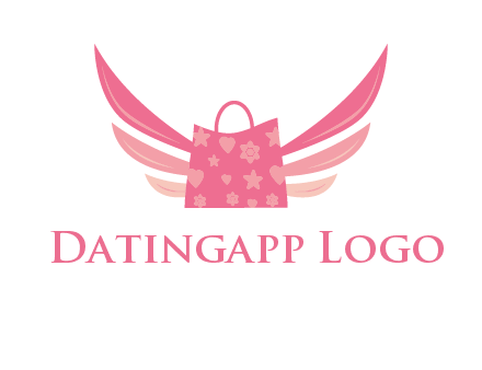 shopping bag with wings logo