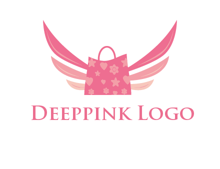 shopping bag with wings logo