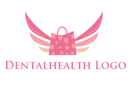 shopping bag with wings logo