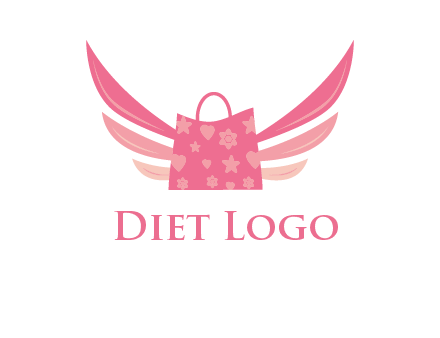 shopping bag with wings logo