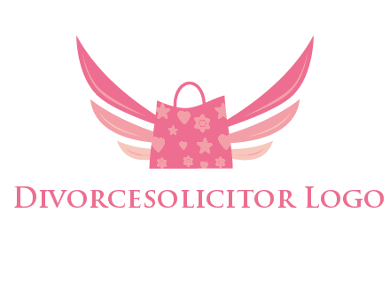 shopping bag with wings logo