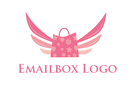shopping bag with wings logo