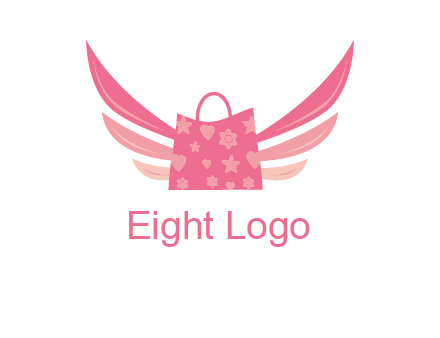 shopping bag with wings logo