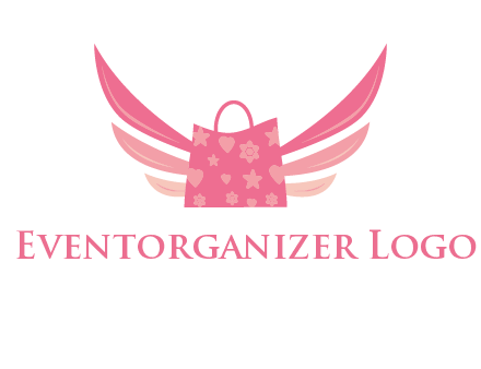 shopping bag with wings logo