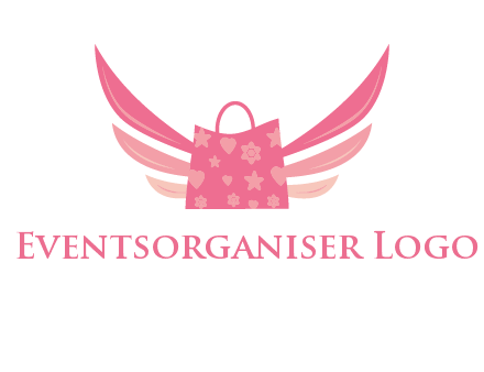 shopping bag with wings logo