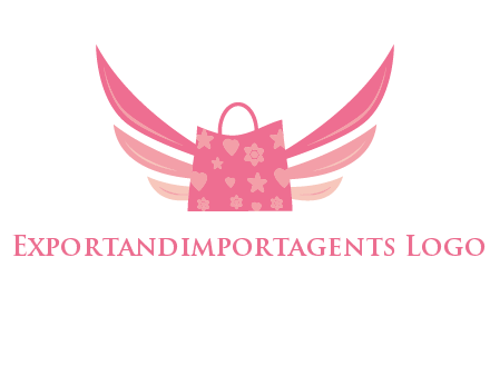 shopping bag with wings logo