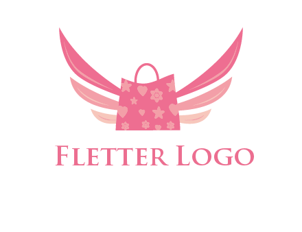 shopping bag with wings logo