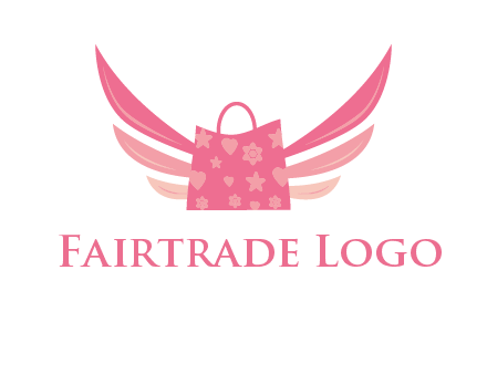 shopping bag with wings logo