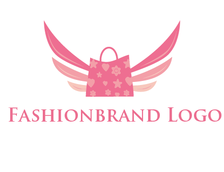 shopping bag with wings logo