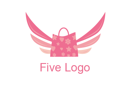 shopping bag with wings logo