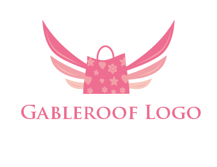 shopping bag with wings logo