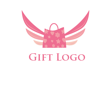 shopping bag with wings logo