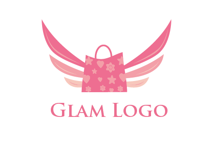shopping bag with wings logo