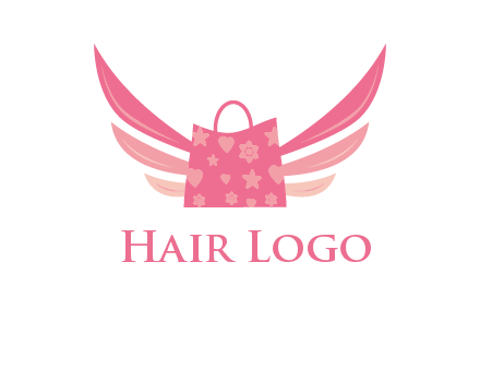 shopping bag with wings logo
