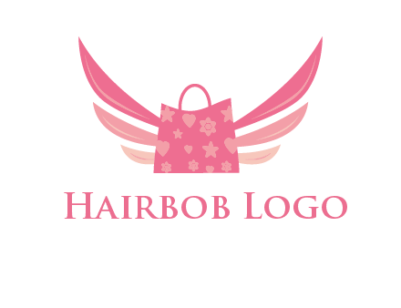 shopping bag with wings logo