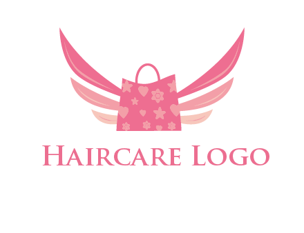 shopping bag with wings logo