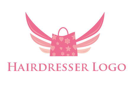 shopping bag with wings logo