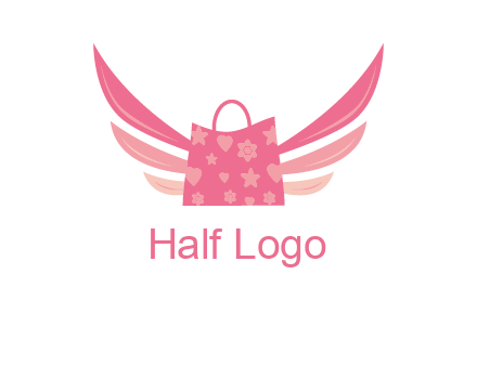 shopping bag with wings logo