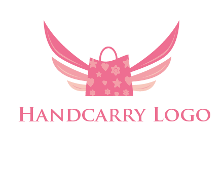 shopping bag with wings logo