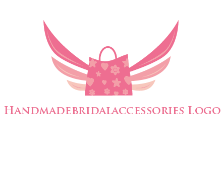 shopping bag with wings logo