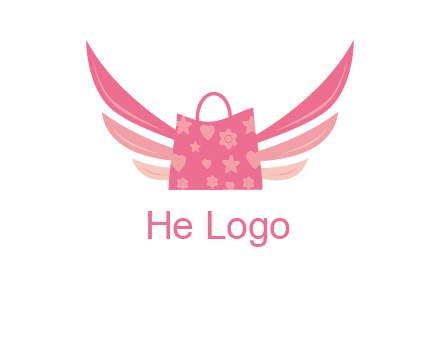 shopping bag with wings logo