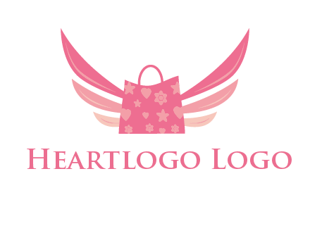 shopping bag with wings logo