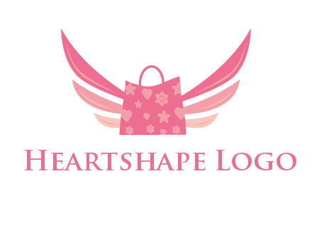 shopping bag with wings logo