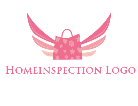 shopping bag with wings logo