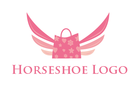 shopping bag with wings logo