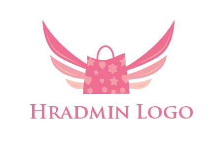 shopping bag with wings logo