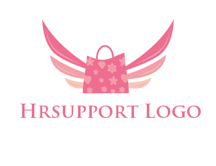 shopping bag with wings logo