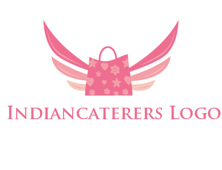 shopping bag with wings logo