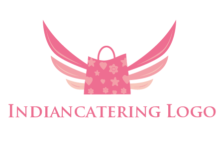 shopping bag with wings logo