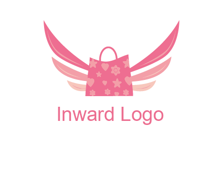 shopping bag with wings logo