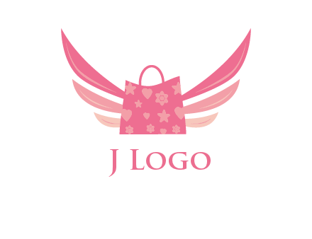 shopping bag with wings logo