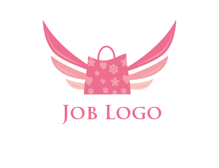 shopping bag with wings logo
