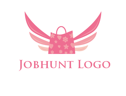 shopping bag with wings logo