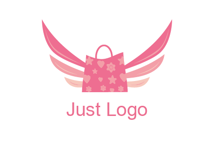 shopping bag with wings logo